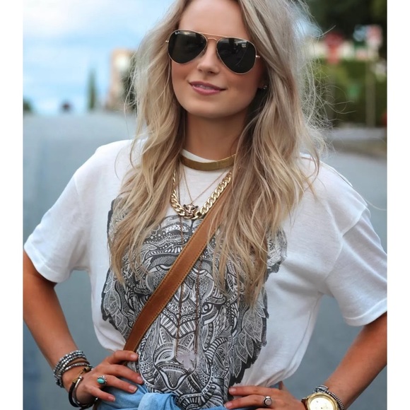 Ray ban aviator sunglasses with gold frame - Picture 3 of 8